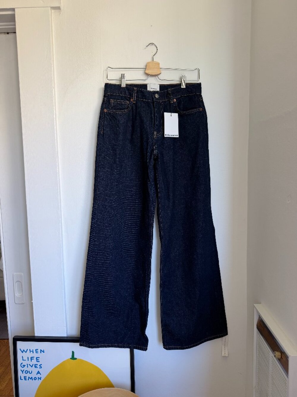 Reformation Cary High Rise Jeans — Size 27 — Ondine — New With Tags - Picture 3 of 6